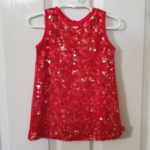 Truly Scrumptious by Heidi Klum Red Sequins Lined Tank Top Toddler Girls Size 2T